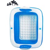 Inflatable Pool, Bathtub, Foldable Inflatable for Adults, Hot Tub, Outdoor, Children's Paddling Pool for Balcony, Garden, Pool, Rectangular with Large Backrest Seat and Drink Holder