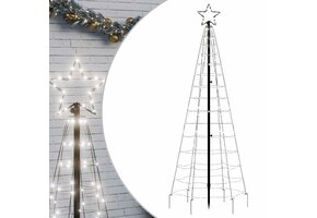 vidaXL LED-kerstboom 180cm, koud wit - Nu 41% korting!