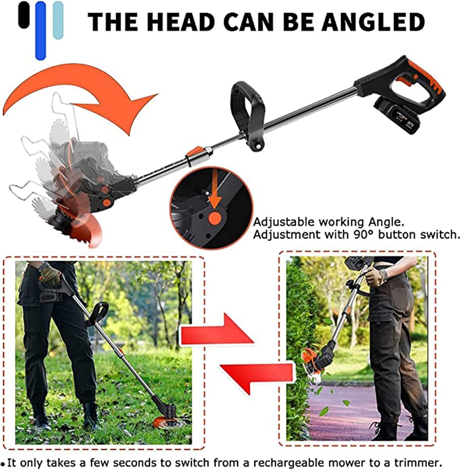 Draadloze Grassnijder met Accu - 35% Korting