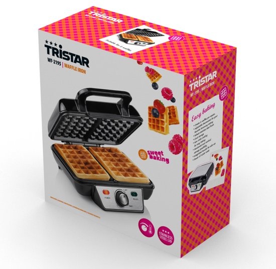 Tristar Wafelijzer WF-2195 - 1000W - 2 wafels - PFAS-vrij - -47% Korting