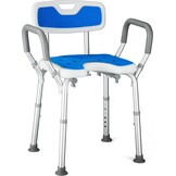 U-vormige Douchestoel met Rug & Armen - 30% Korting!