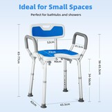 U-vormige Douchestoel met Rug & Armen - 30% Korting!