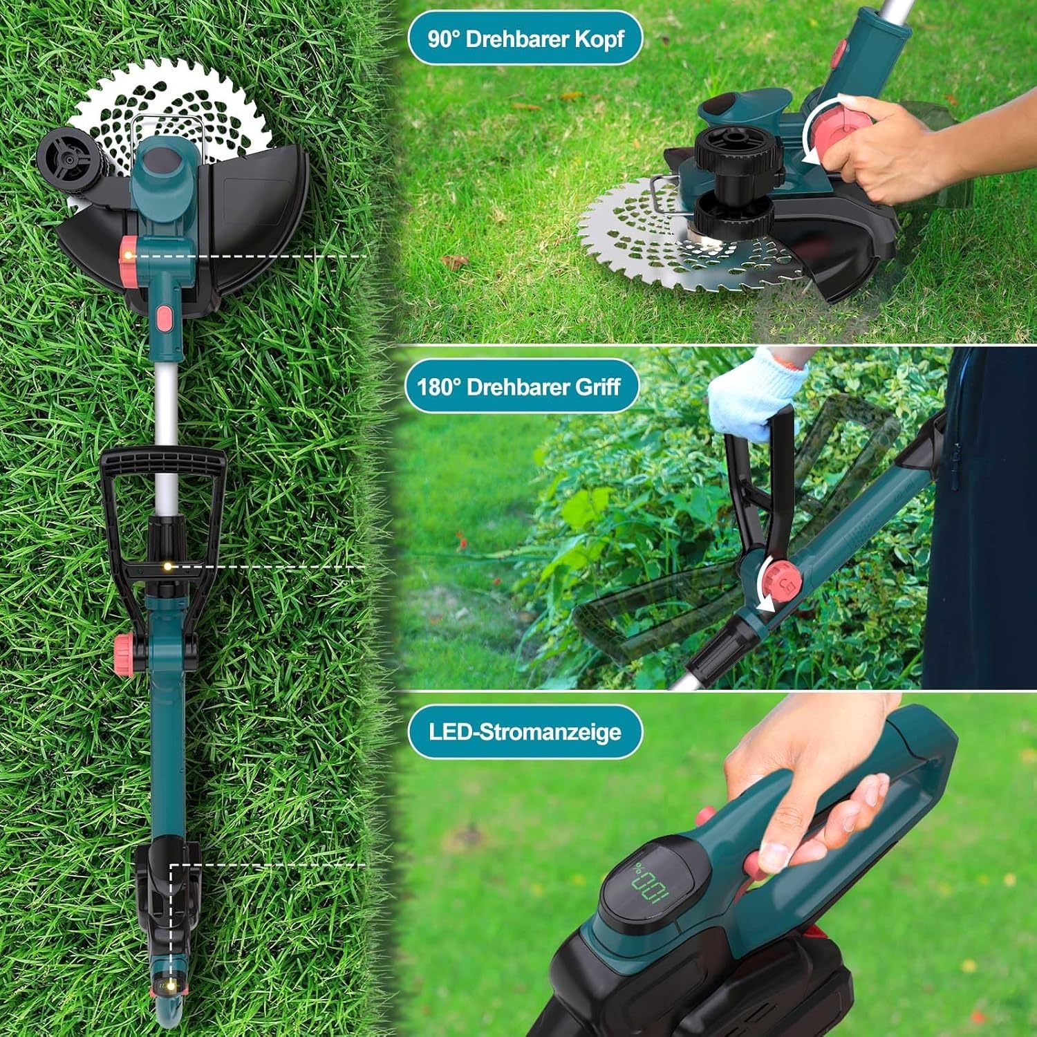 Cordless Grastrimmer 4-in-1 | Voor Makita Accu | 30% Korting