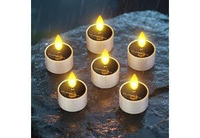 SoulBay Zonne-theelichtjes Buiten (6st) - Vlamloos & Waterdicht - 30% Korting