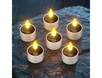 SoulBay Zonne-theelichtjes Buiten (6st) - Vlamloos & Waterdicht - 30% Korting