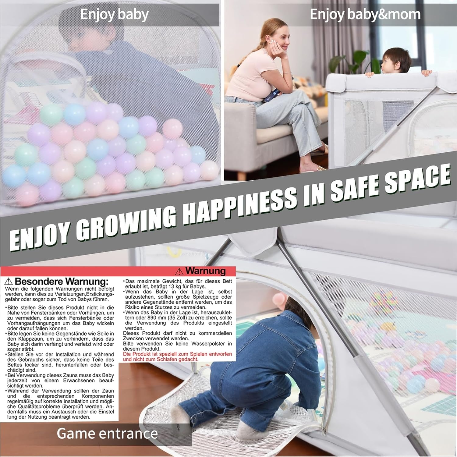 Heyo.Ja Opvouwbare Speelbox Baby/Kind - 120x160cm - 30% Korting