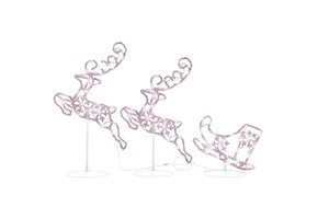 vidaXL Kerstdecoratie Rendieren & Slee (72 LED) - 60% Korting!