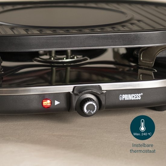 Princess Gourmetstel 162700 - Raclette & Crêpe - 53% Korting!