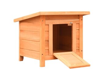 VidaXL Kattenhuis Massief Hout | 55% Korting