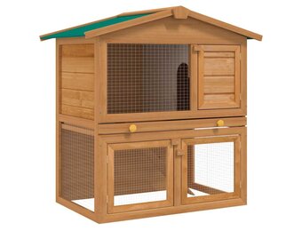 vidaXL Konijnenhok met 3 deuren - 60% Korting!