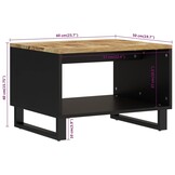 vidaXL Salontafel Massief Mangohout (60x50x40 cm) - 35% Korting!
