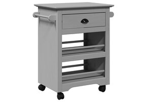 vidaXL Keukentrolley BODO grijs - 42% korting