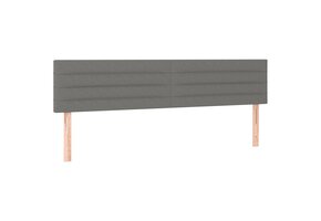 vidaXL Hoofdborden (2 st) - 47% Korting! 80x5x78/88cm Stof Donkergrijs