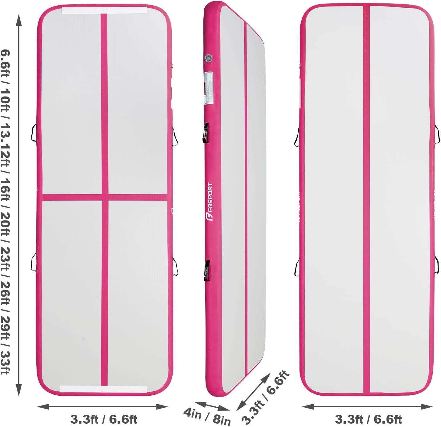 FBSPORT Airtrack Mat 6m - 20cm dik - 30% korting!