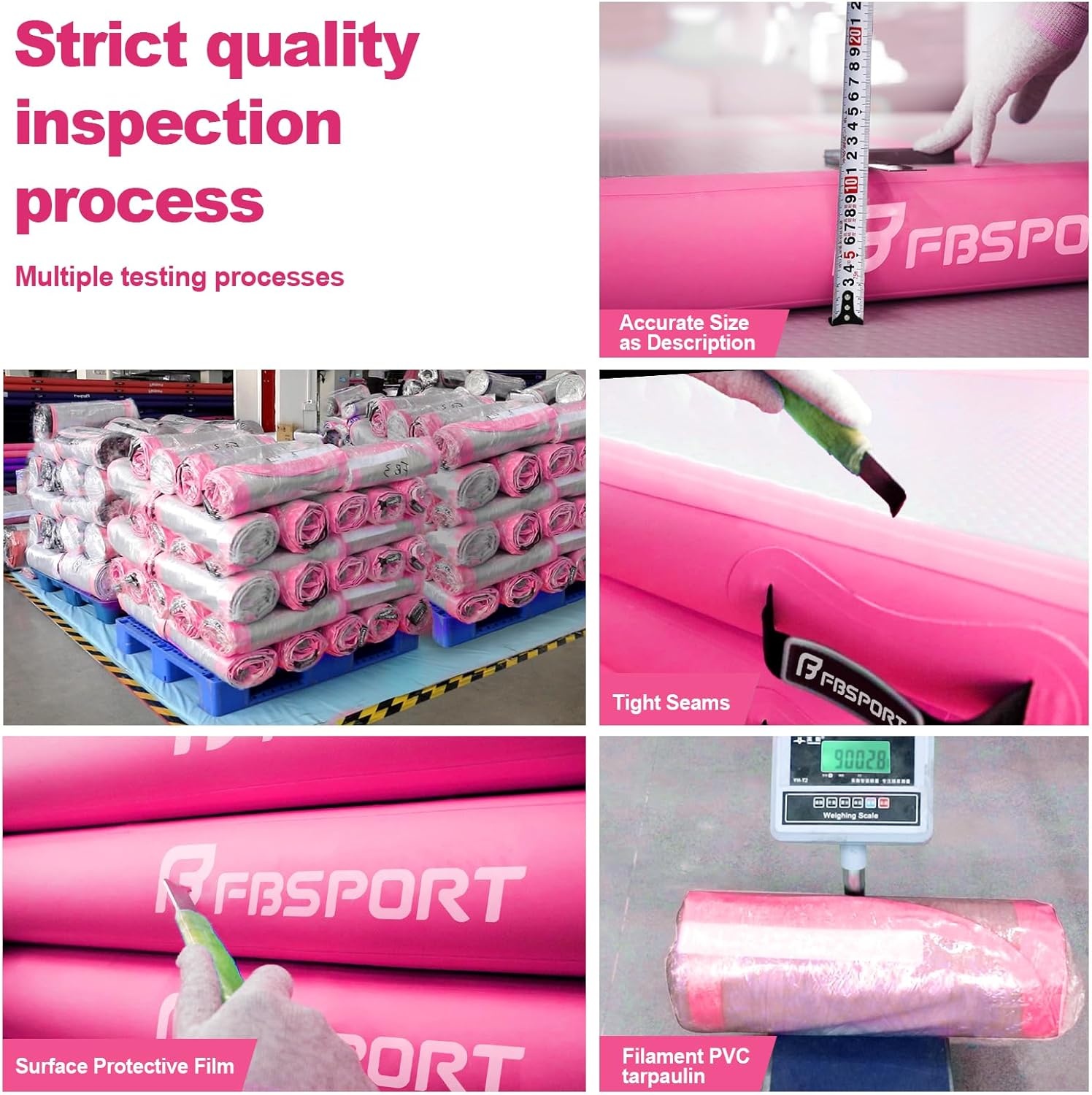 FBSPORT Airtrack Mat 6m - 20cm dik - 30% korting!