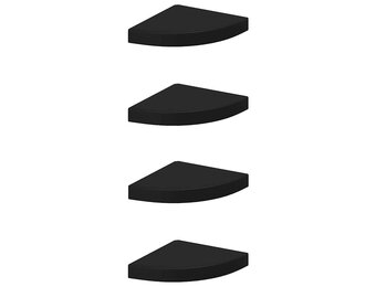 vidaXL Zwevende Hoekschappen (4 stuks) zwart - 55% Korting!