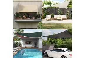 vidaXL Zonnezeil 4x5m HDPE Lichtgrijs - 60% Korting!