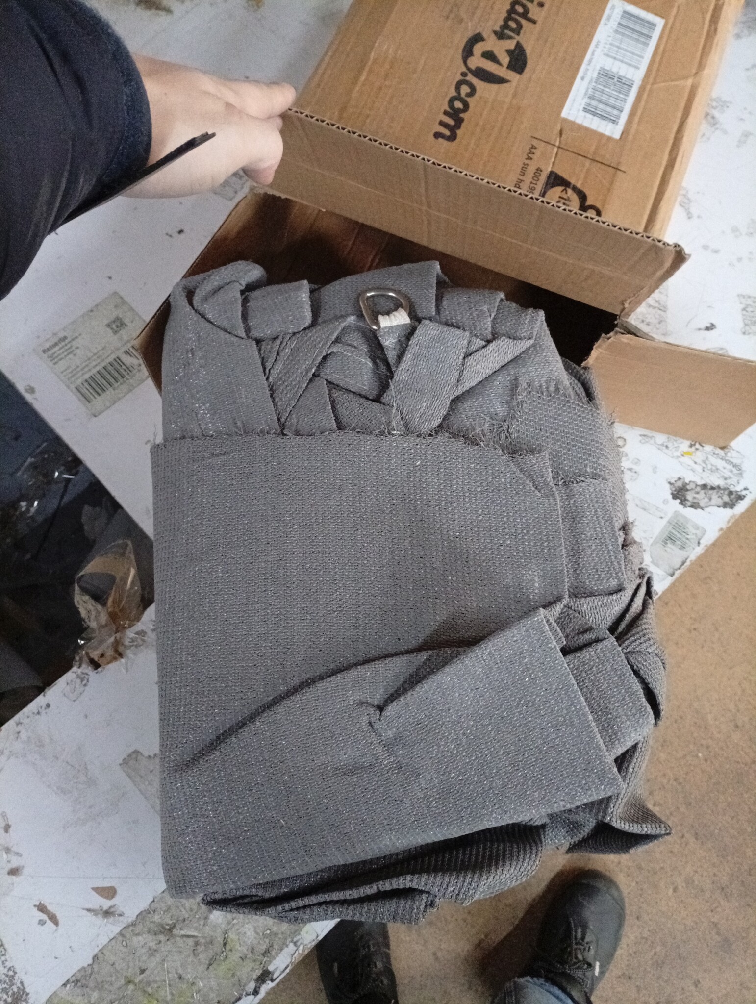 vidaXL Zonnezeil 4x5m HDPE Lichtgrijs - 60% Korting!