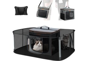 30% Korting: Uitbreidbare Hondentransporter (max 7kg) - Grijs