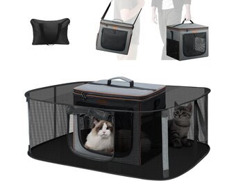 30% Korting: Uitbreidbare Hondentransporter (max 7kg) - Grijs