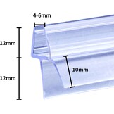 Shower Seal 2 x 80 cm for 4 mm 5 mm 6 mm Glass Doors Seal Shower Glass Door for Shower Doors Shower Screen Bath Shower Cubicle Replacement Seal with Thick Rubber Lips