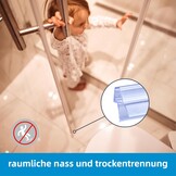 Shower Seal 2 x 80 cm for 4 mm 5 mm 6 mm Glass Doors Seal Shower Glass Door for Shower Doors Shower Screen Bath Shower Cubicle Replacement Seal with Thick Rubber Lips