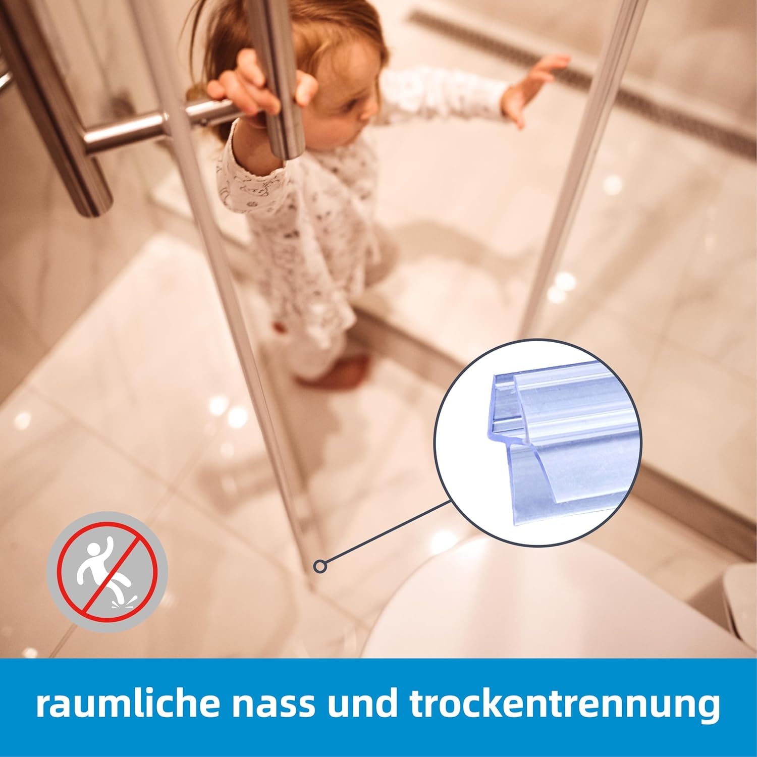 Shower Seal 2 x 80 cm for 4 mm 5 mm 6 mm Glass Doors Seal Shower Glass Door for Shower Doors Shower Screen Bath Shower Cubicle Replacement Seal with Thick Rubber Lips