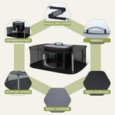 30% Korting: Uitbreidbare Hondentransporter (max 7kg) - Grijs