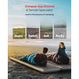 QPAU Camping Slaapmat - 4" dik, met Voetpomp - 30% Korting!