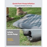 QPAU Camping Slaapmat - 4" dik, met Voetpomp - 30% Korting!
