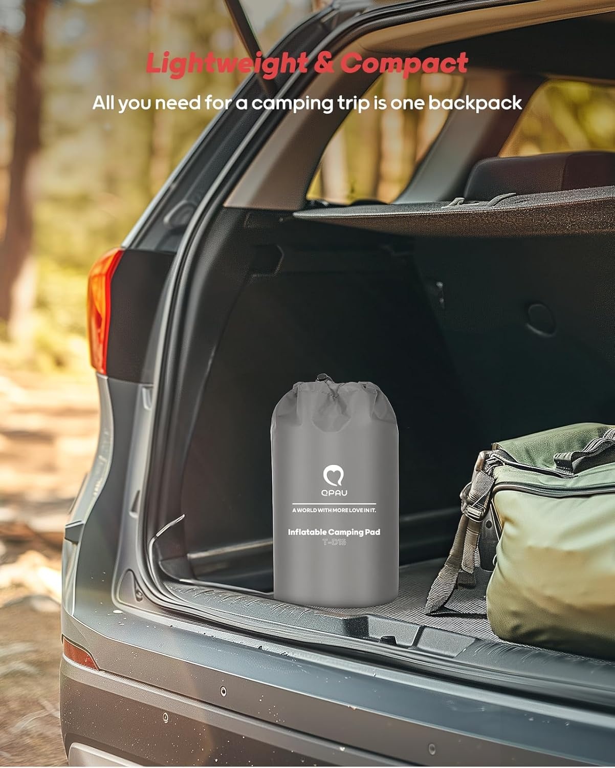 QPAU Camping Slaapmat - 4" dik, met Voetpomp - 30% Korting!