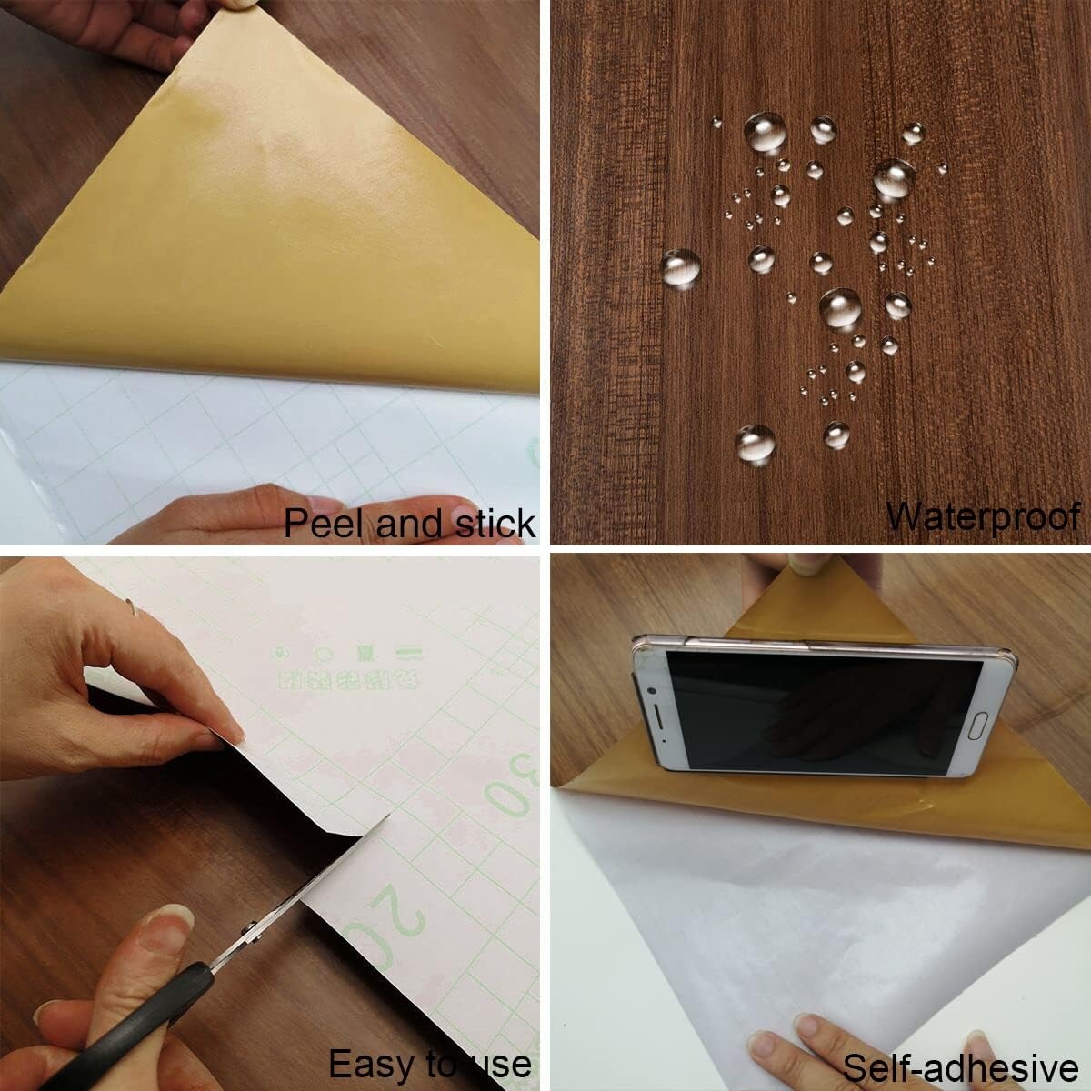 TOTIO Zelfklevende Folie Notenkorrel 60x500cm Mat - 30% Korting!