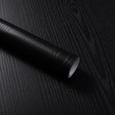 Houtnerf Vinyl Wrap - 60x600cm Zwart - 30% Korting