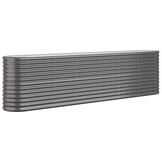 vidaXL Plantenbak 260x40x68 cm gepoedercoat staal antracietkleurig