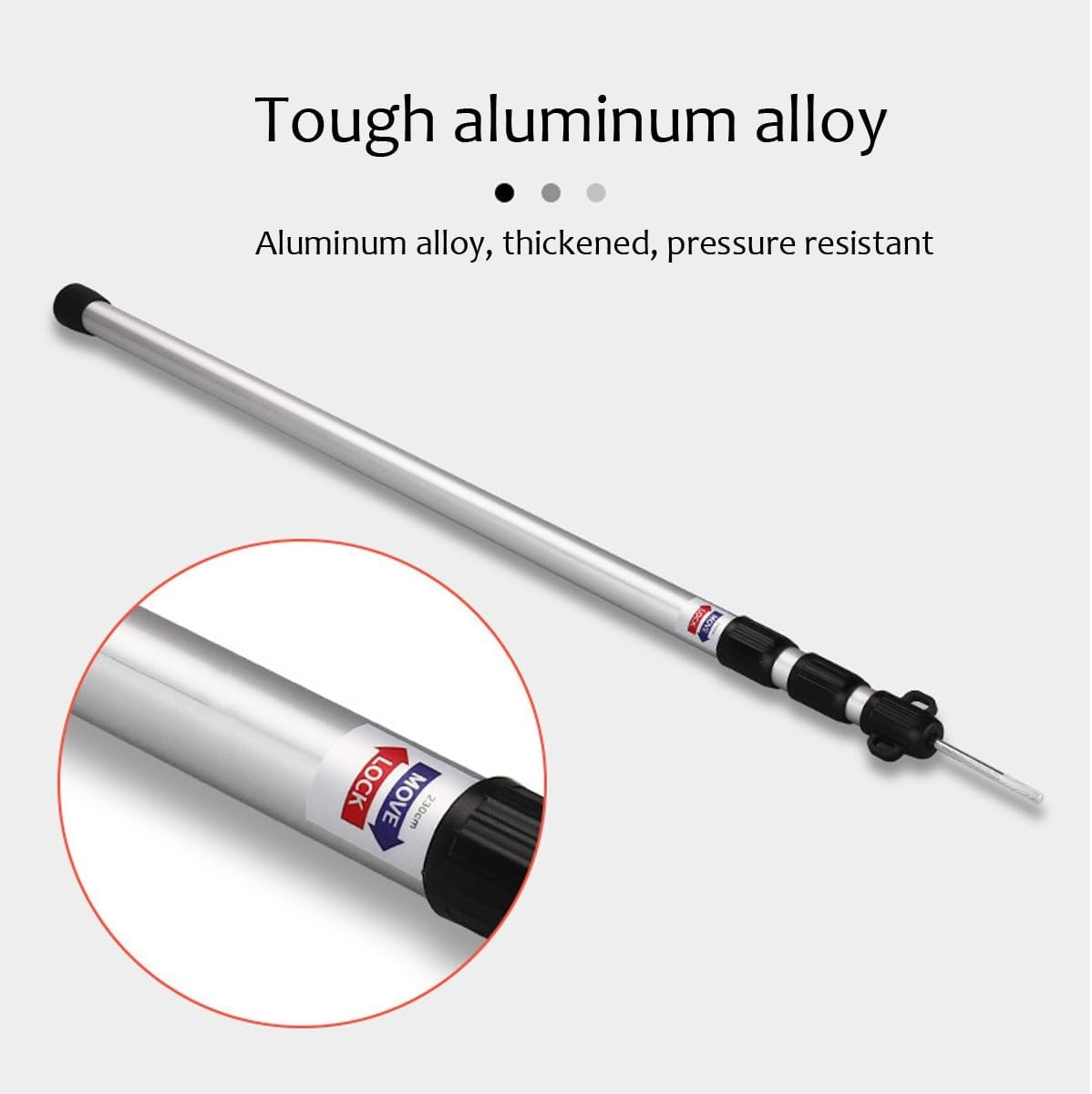 Tiandirenhe Telescoopstang voor tenten, luifelstangen, telescopische tentstangen, aluminium baldakijnsteun, telescoop, 95-234 cm, campingtentstokken, campingstangen voor dekzeilen, luifel, veranda