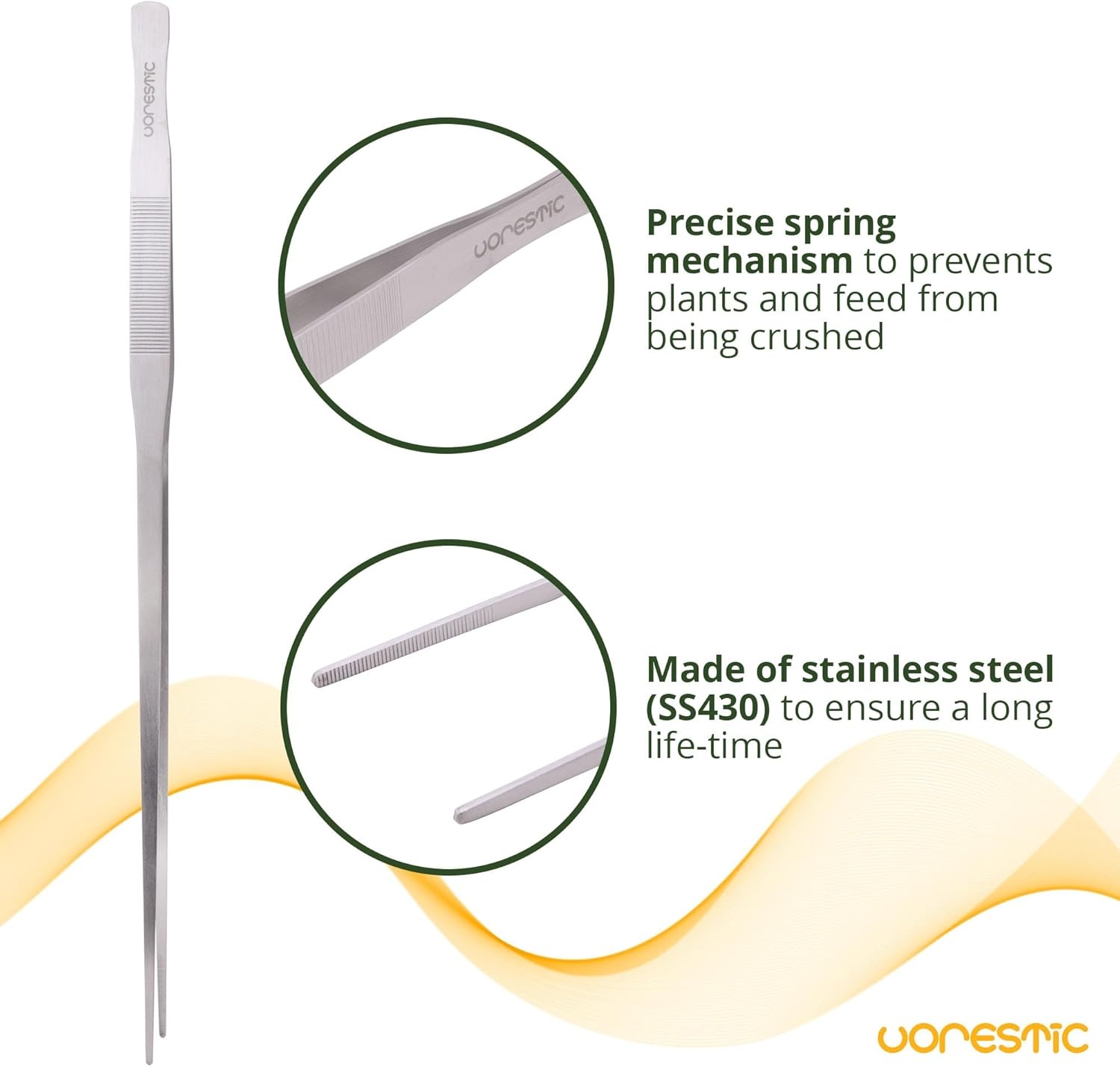 VORESTIC Aquarium Pincet, extra lang, 60 cm aquariumpincet, terrarium, aquascaping-pincet