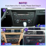 NHOPEEW 8 Core Android Autoradio voor BMW 3 Serie 316 318 320 325 330 2005-2013 - Draadloos Carplay & Android Auto - 4 + 64G 9 Inch Touchscreen DSP Radio - WiFi/GPS/SWC + AHD Achteruitrijcamera & MIC