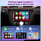 NHOPEEW 8 Core Android Autoradio voor BMW 3 Serie 316 318 320 325 330 2005-2013 - Draadloos Carplay & Android Auto - 4 + 64G 9 Inch Touchscreen DSP Radio - WiFi/GPS/SWC + AHD Achteruitrijcamera & MIC