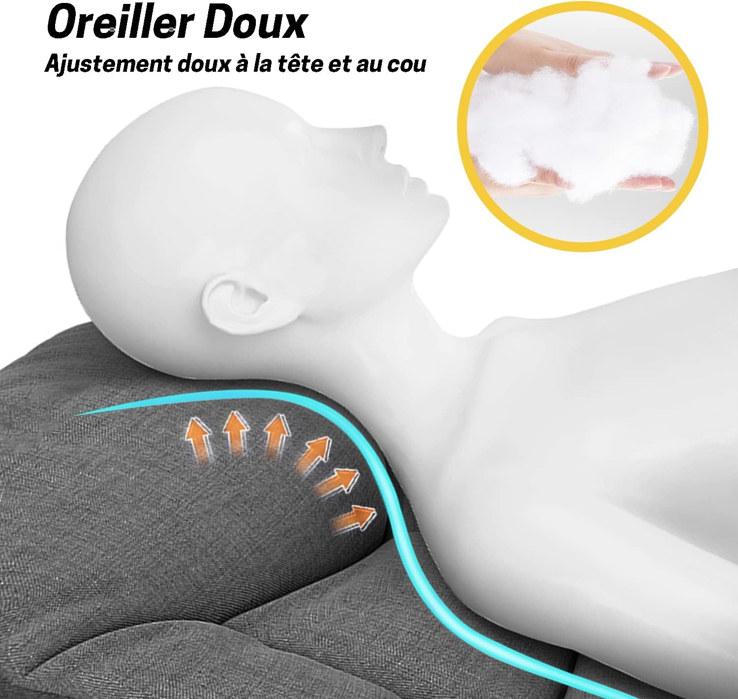 Opvouwbaar campingbed, robuust voor volwassenen, belastbaar tot 250 kg, voor outdoor, camping, reizen, thuis, enz. (grijs)