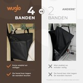 Extra stabiele hondenautostoel – Versterkte autostoel voor middelgrote honden met 4 bevestigingsriemen – Stevige en waterdichte huisdierenstoel voor op de achterbank van de auto