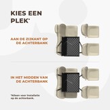 Extra stabiele hondenautostoel – Versterkte autostoel voor middelgrote honden met 4 bevestigingsriemen – Stevige en waterdichte huisdierenstoel voor op de achterbank van de auto