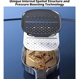 Grote douchekop met hoge druk, waterbesparend, 7 straalsoorten (donkergrijs)