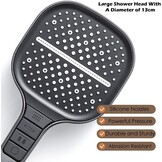 Grote douchekop met hoge druk, waterbesparend, 7 straalsoorten (donkergrijs)