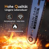 Kettingzaag, 6 inch, mini, draagbaar, 21 V, tweestroom, één oplader, CE-Europese standaard, met oplader, accu, moersleutel, geschikt voor de tuin (oranje 15,5 cm) (oranje, 16,3 cm)