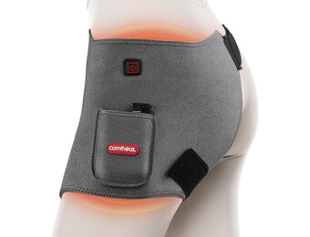 Verwarmde heupsteun voor verlichting van heuppijn, USB-aangedreven heupwrap, draagbaar