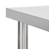 vidaxl Keukenwerktafel met wielen 60x60x85 cm roestvrij staal