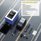 Mini Electric Bicycle Pump, 120 PSI Battery Bicycle Air Pump, Portable Air Pump Bicycle with Pressure Gauge, Auto-Off & LED Light, with Presta and Schrader Valves for E-Bikes, Mountain Bikes