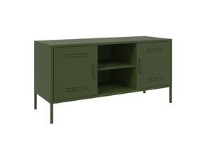 vidaXL TV-meubel Olijfgroen Staal - Industriële Stijl - 64% Korting