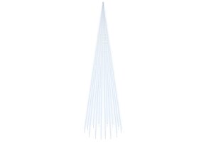 vidaXL Vlaggenmast Kerstboom - 800cm, 1134 LED's - Koudwit | 64% Korting!