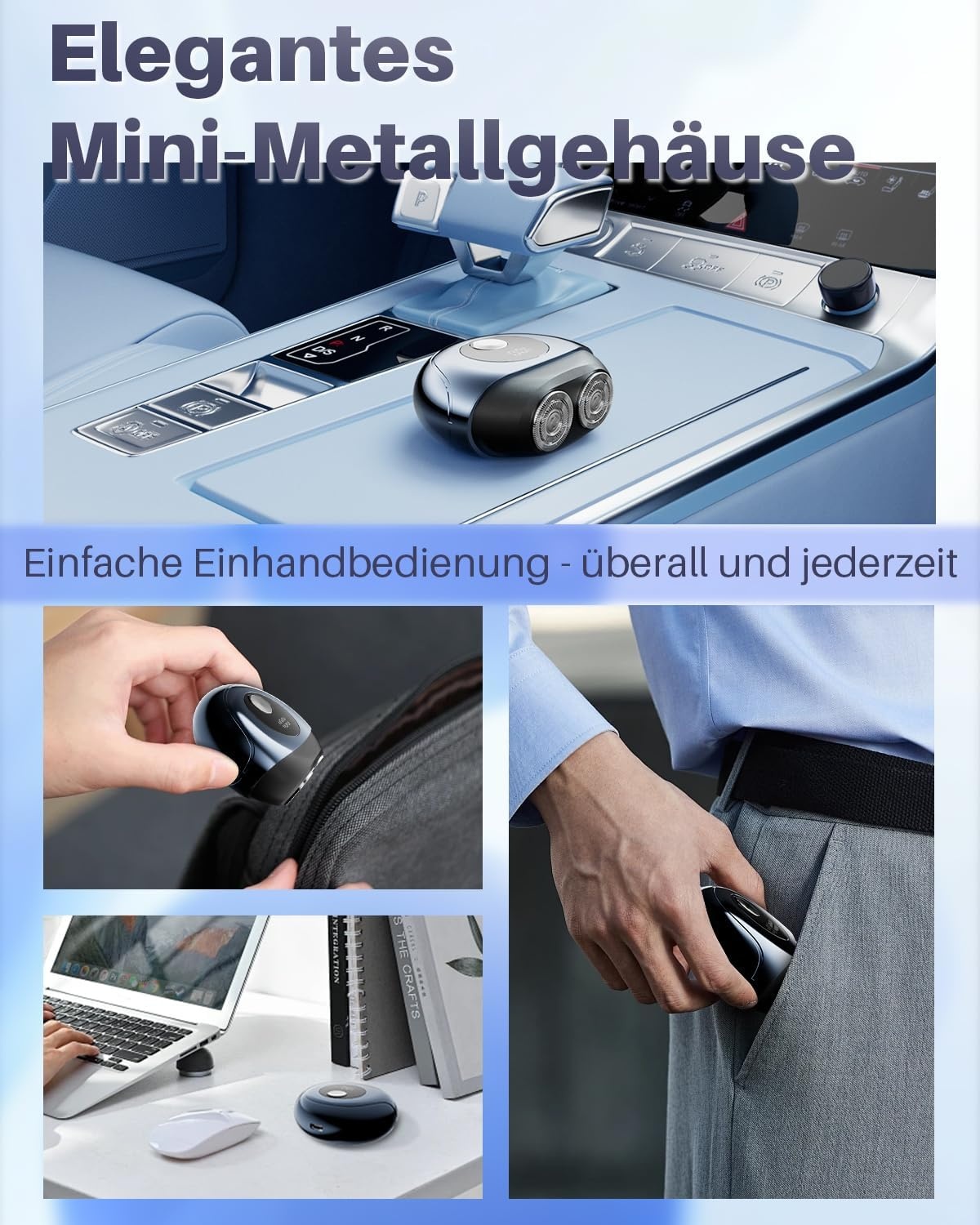 Elektrisch Mini-scheerapparaat Heren | 37% Korting | LED, Waterdicht, Reis